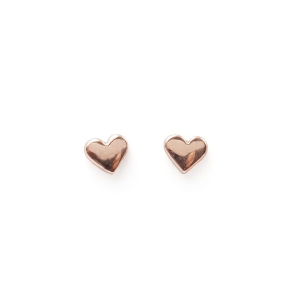Catbird Classic Heart Studs in 14 kt Rose Gold Discontinued